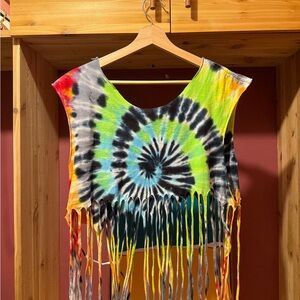 Tie-Dye Fringe Women's Top